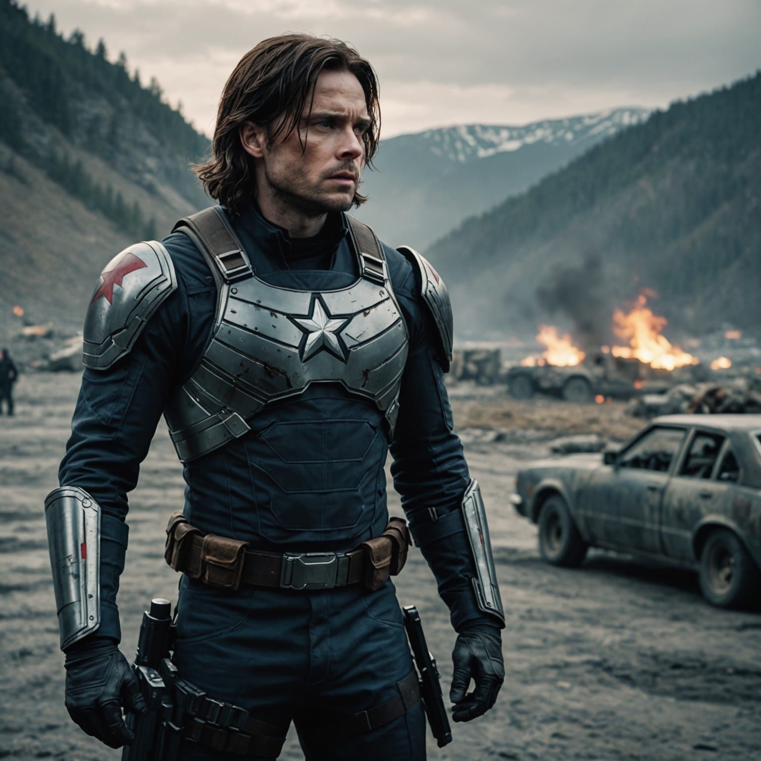 Cinematic Winter Soldier Film Still