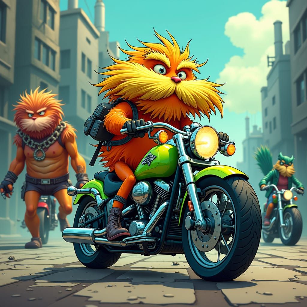 The Lorax Leads a Rebellious Motorcycle Gang Through a Toxic...
