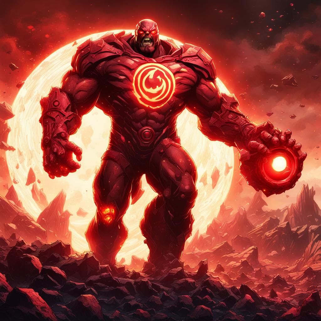 Atrocitus, Red Lantern, in Comic Book Art Style