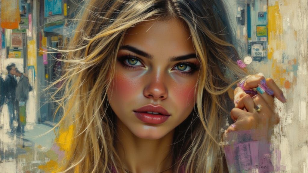 Summertime Sadness Portrait in Dynamic Lighting