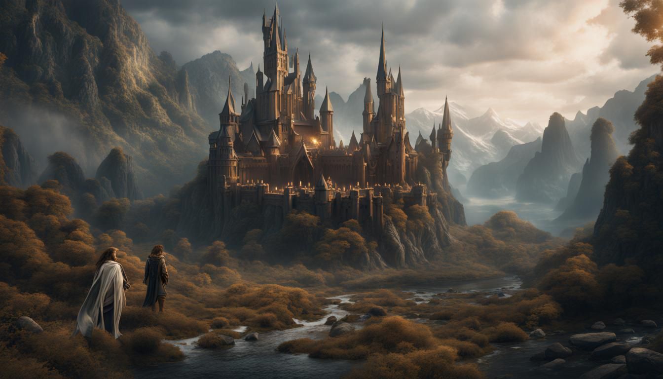 Lord of the Rings Character in Detailed Matte Painting