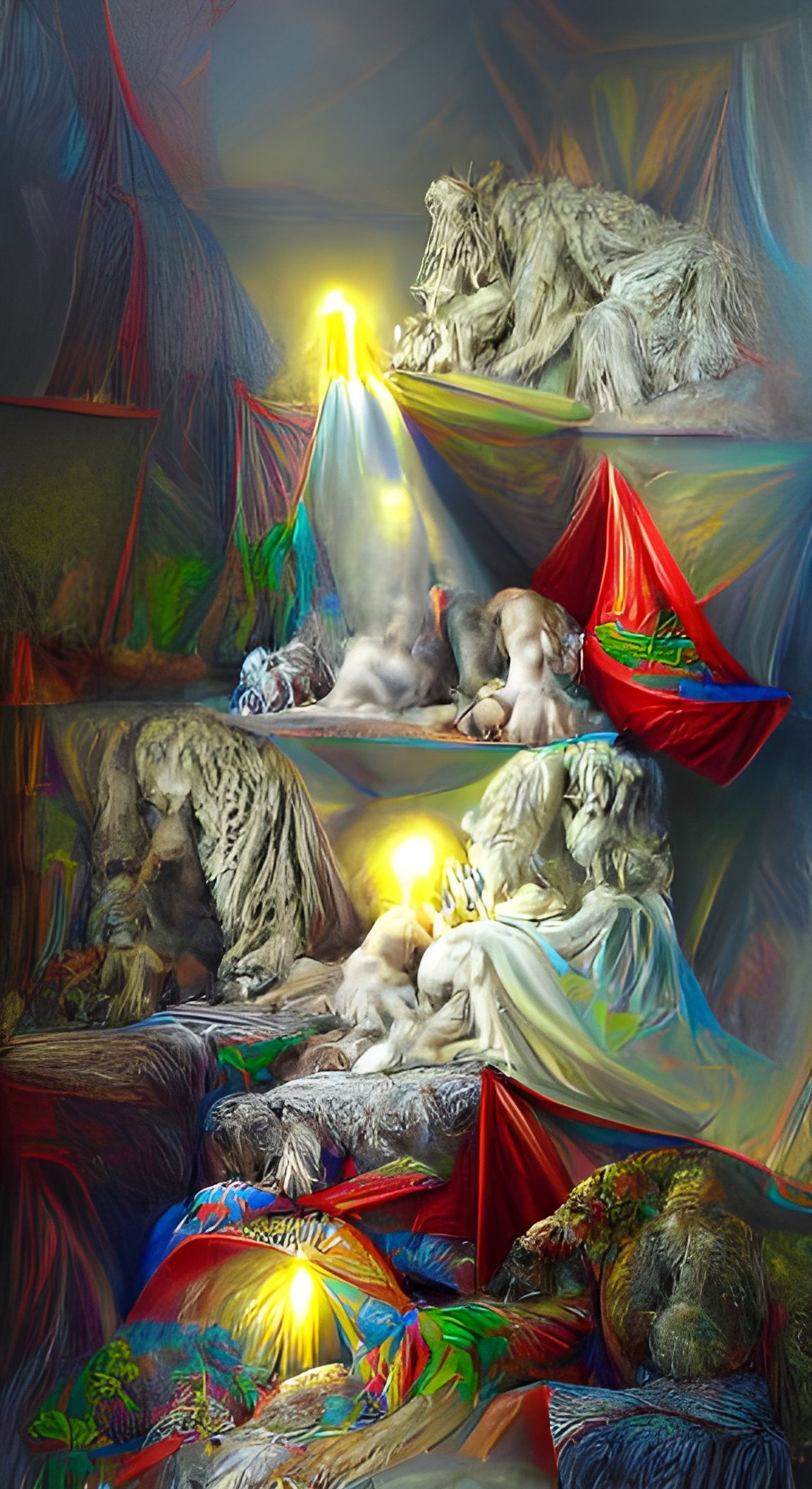 Magical Realism Scene in Gustave Doré Style