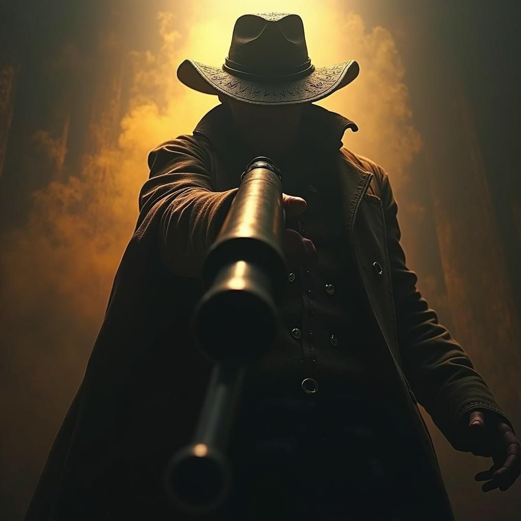 Mystical Runed Shotgun in Dark Fantasy Style