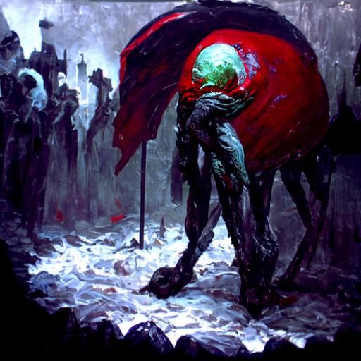 Horrifying Depiction of Greed in Doré Style