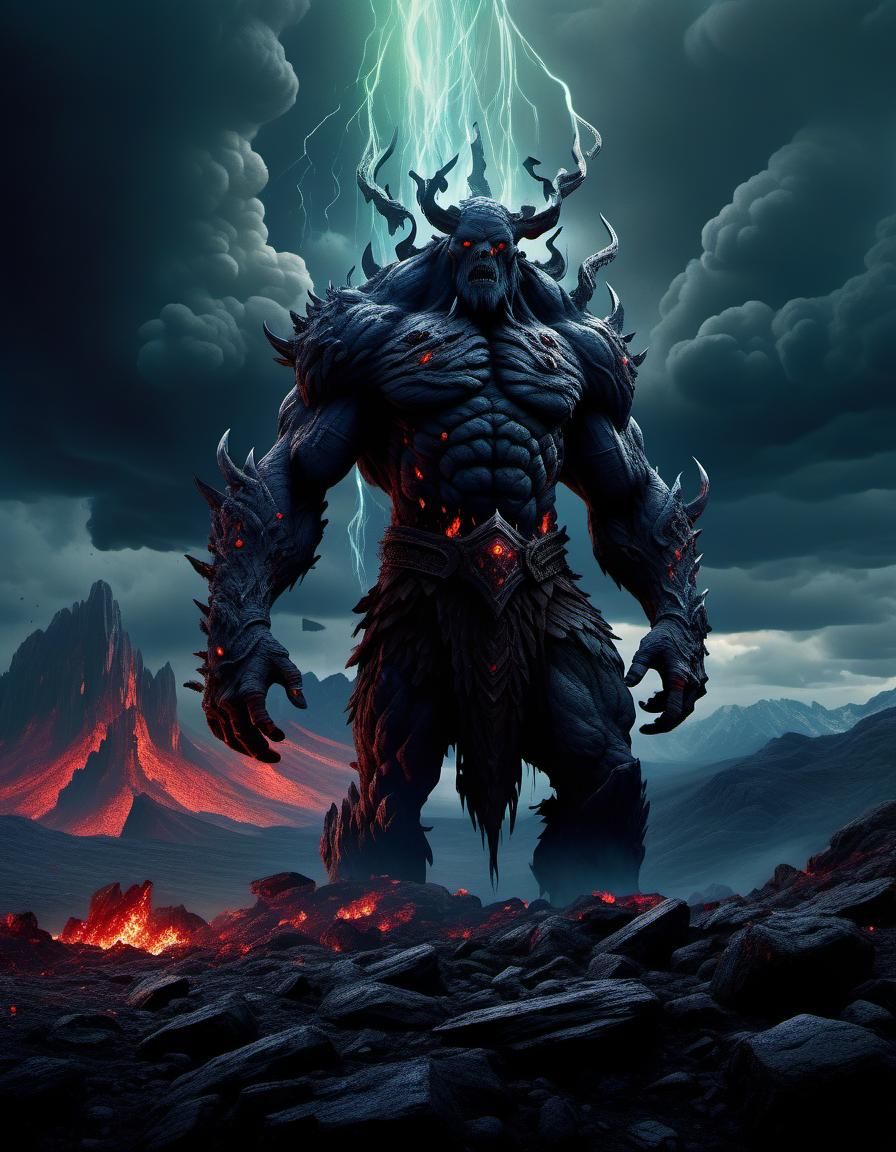 Epic Blood Elemental in Digital Matte Painting