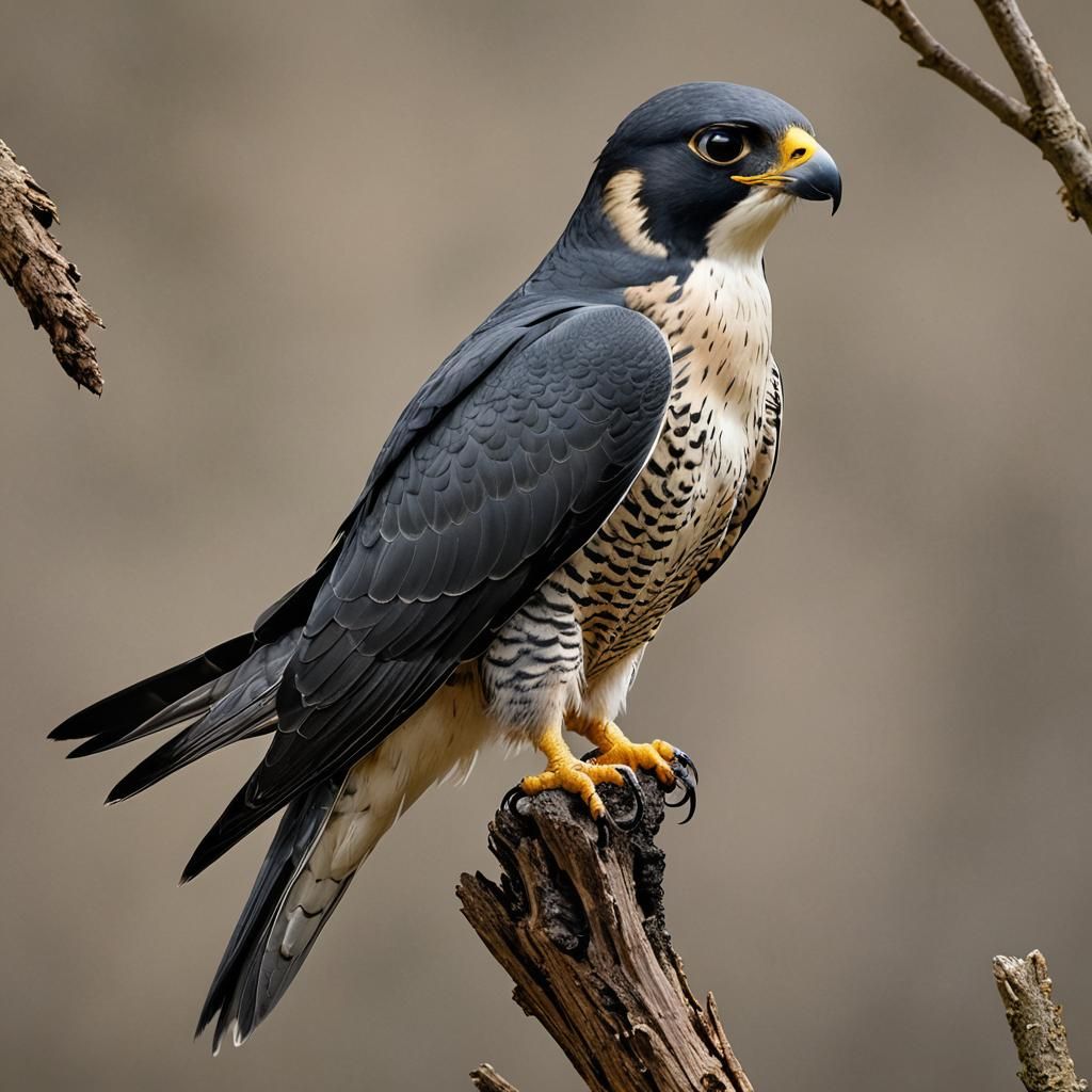 Very realistic picture of a peregrine falcon
