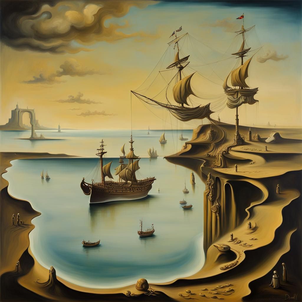 Path to Pirate Treasure: Surreal Salvador Dali Style