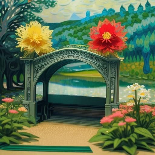 Paper-Cut Animation of Mississippi Town in Impressionism