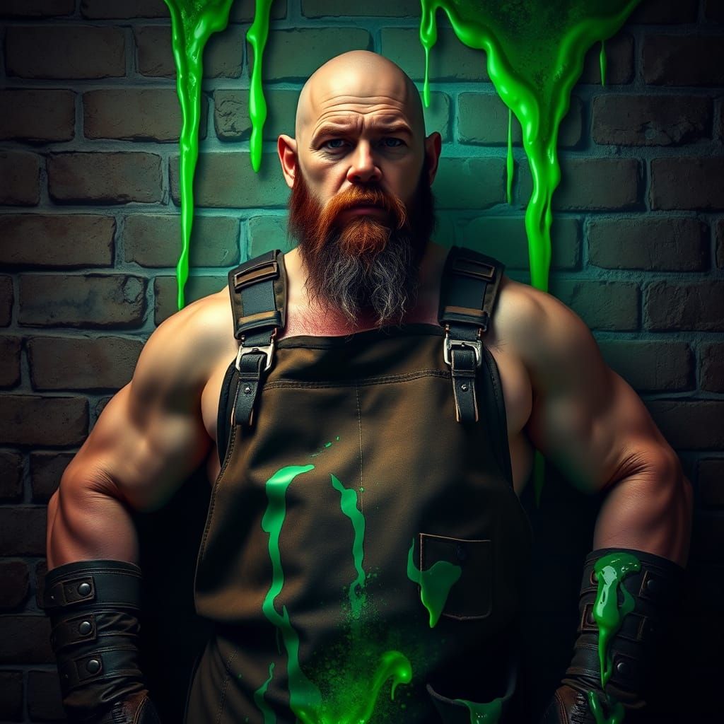Powerful Blacksmith in Emerald Glow