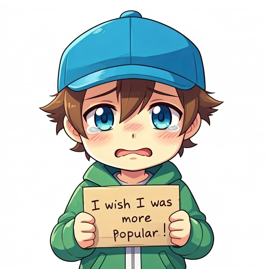 Sad Chibi Pokémon Trainer in Manga Style