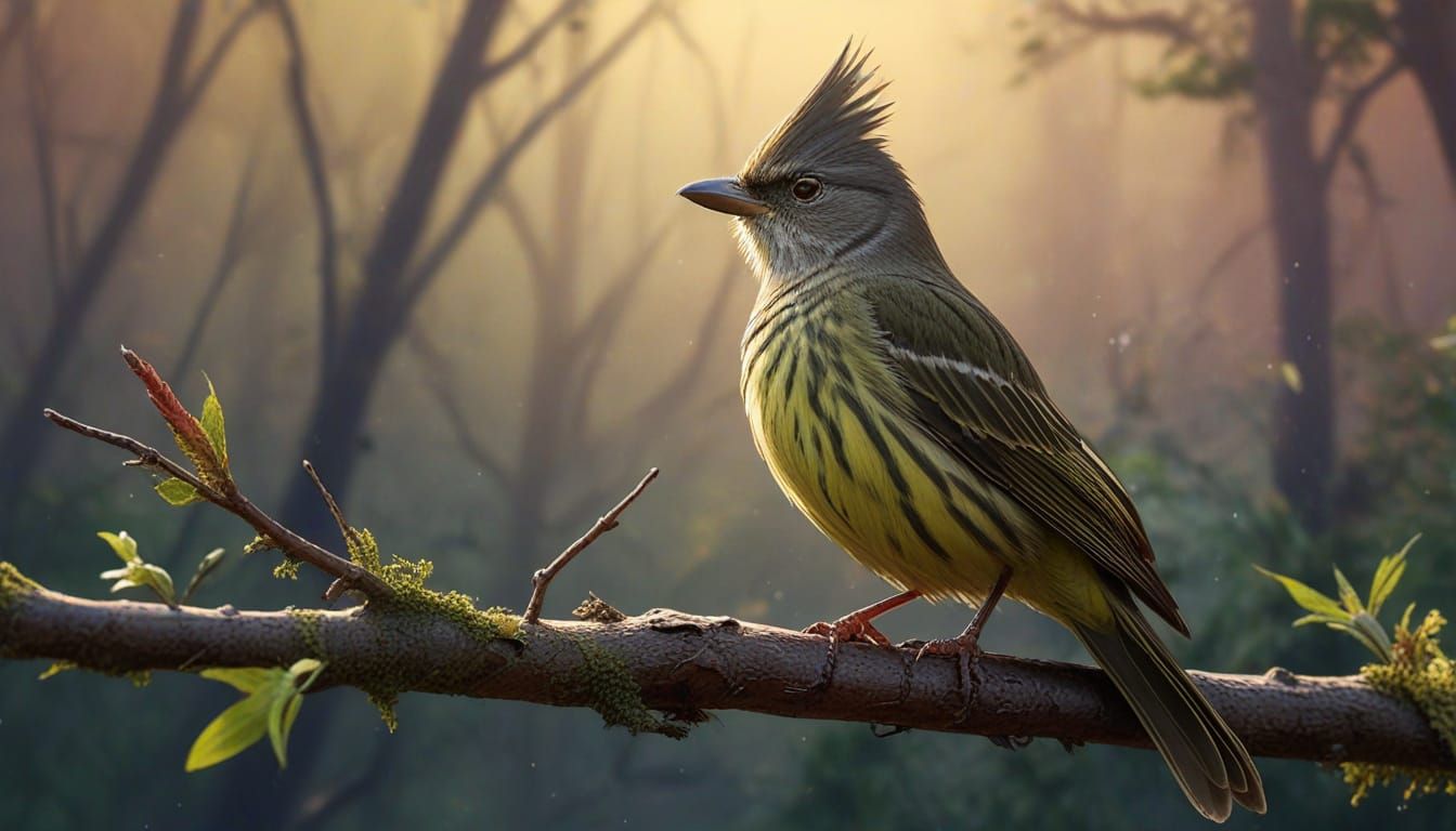 Yellow-Bellied Elaenia: Detailed Splash Art Concept