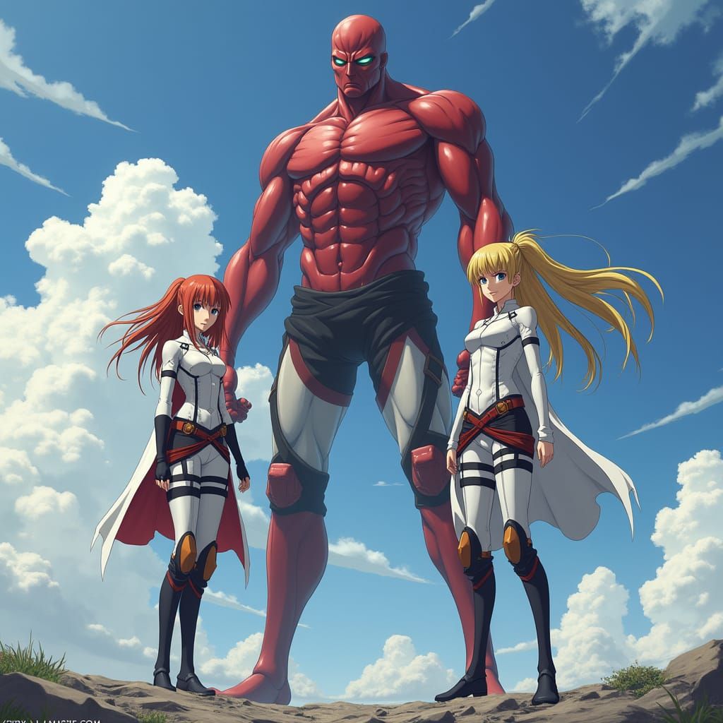 Giant Evangelion Heroines Battle in Titanic Form