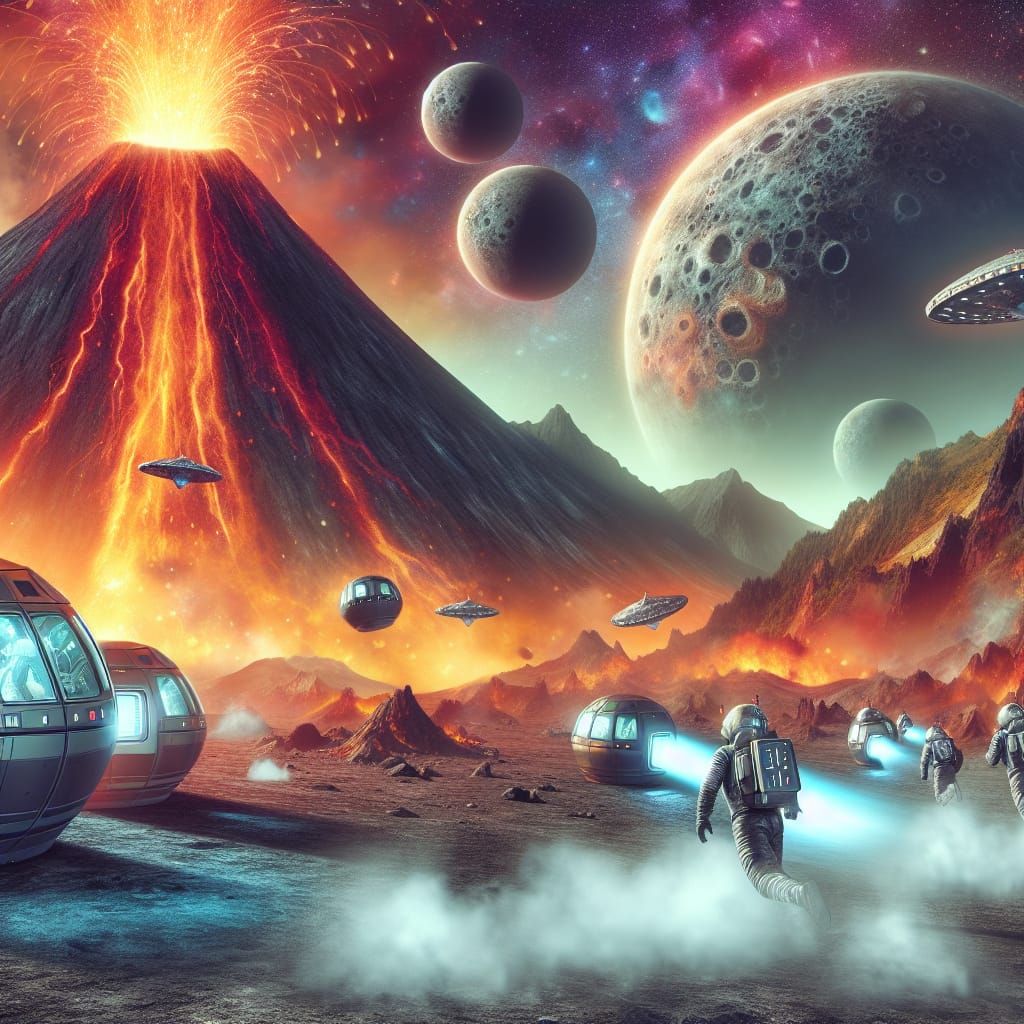 Martians Escape Volcano Eruption on Mars