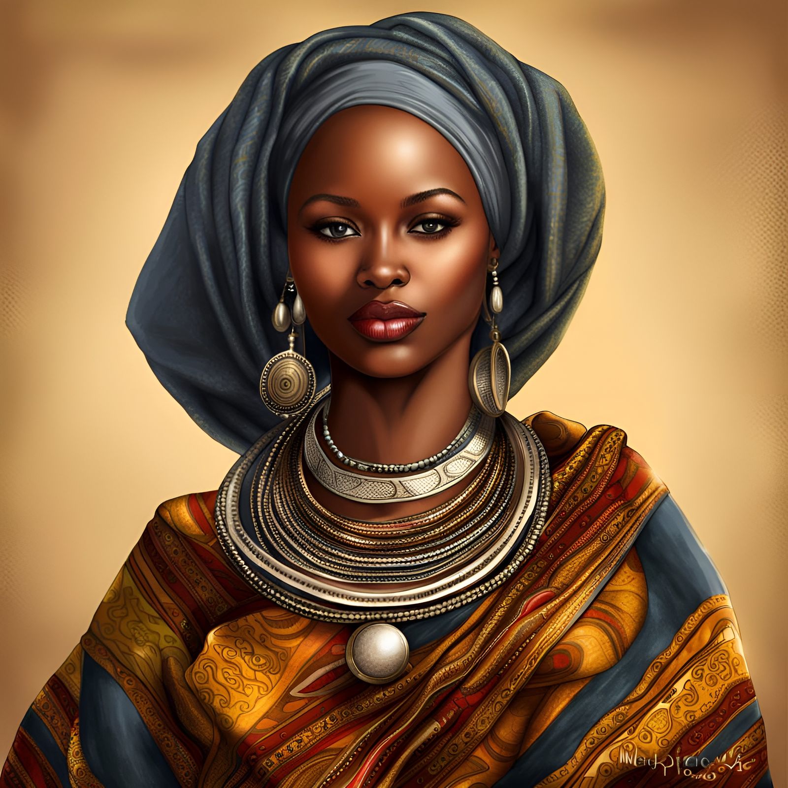 Realistic Portrait of a Tanzanian Woman