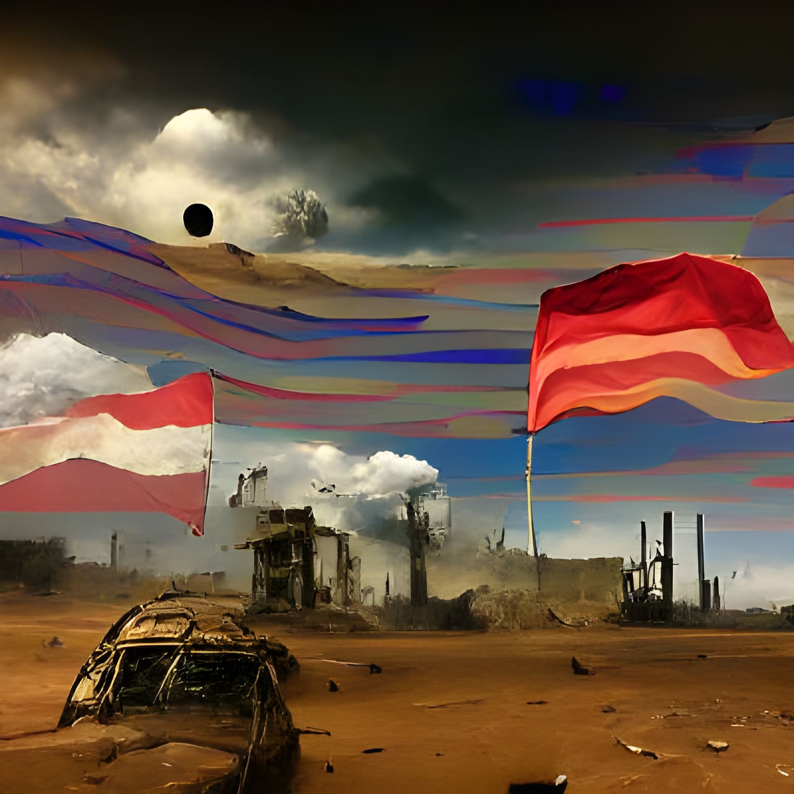 Post-Apocalyptic Surrealist Flag