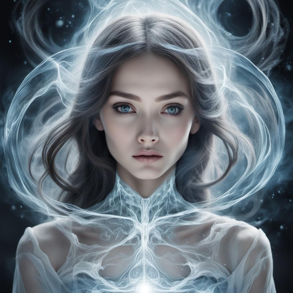 Ethereal Woman: Rebirth Through Dimensions