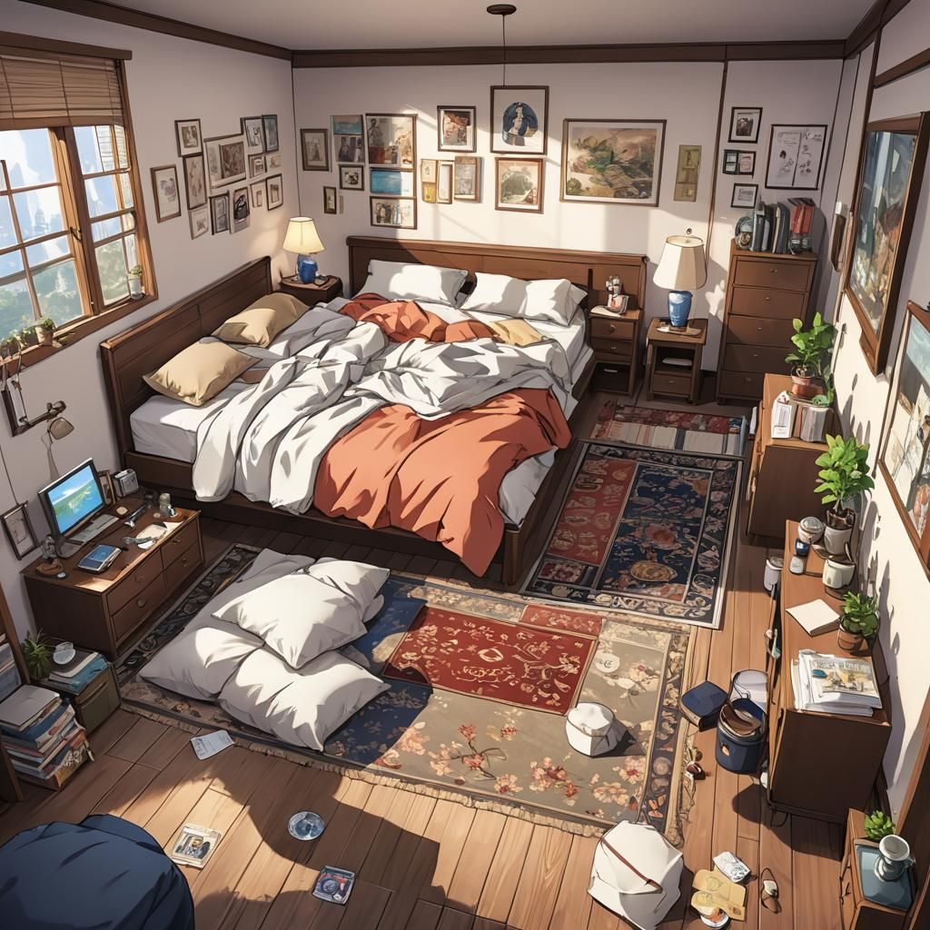 Manhwa Style Bedroom for a Visual Novel