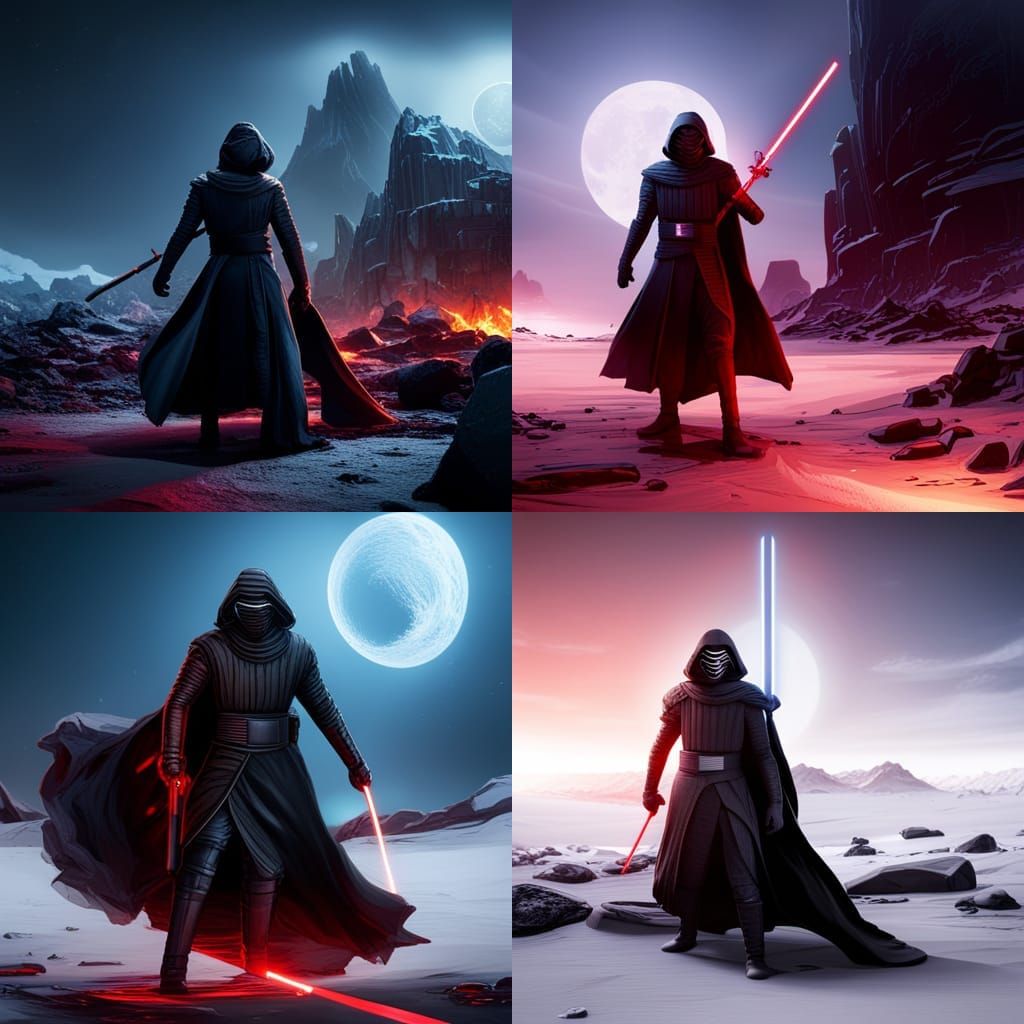 Kylo Ren: Detailed Matte Painting in 8K