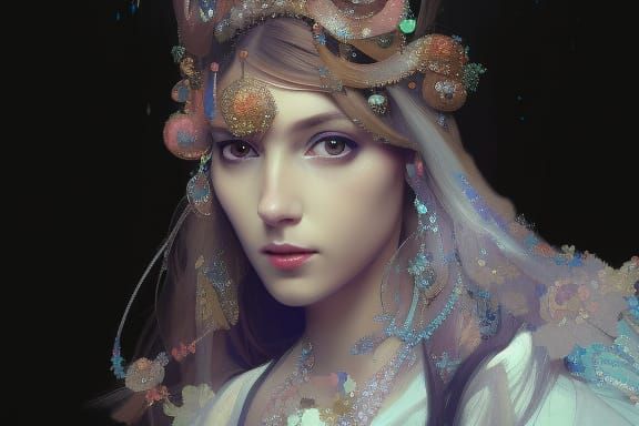 Princess Portrait in Transrealism Style