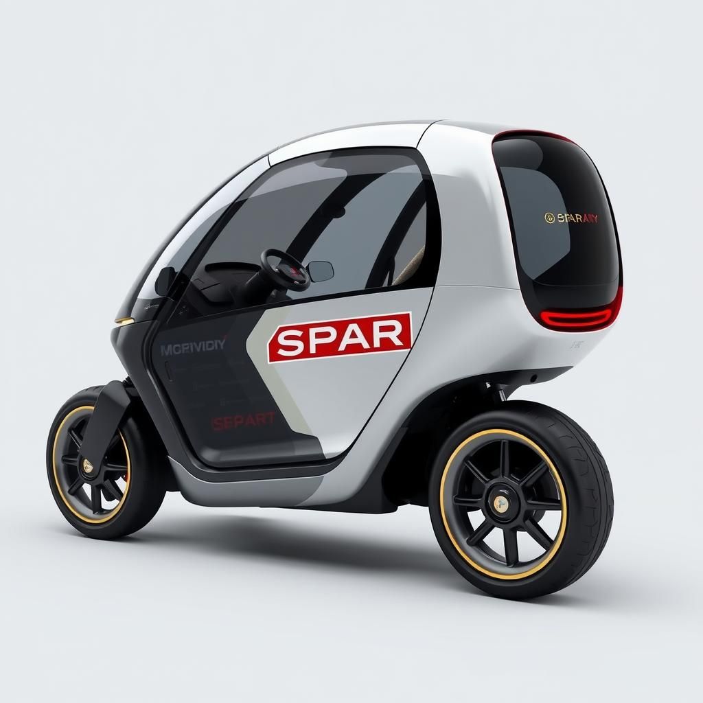Futuristic SPAR Branded Mobility Vehicle