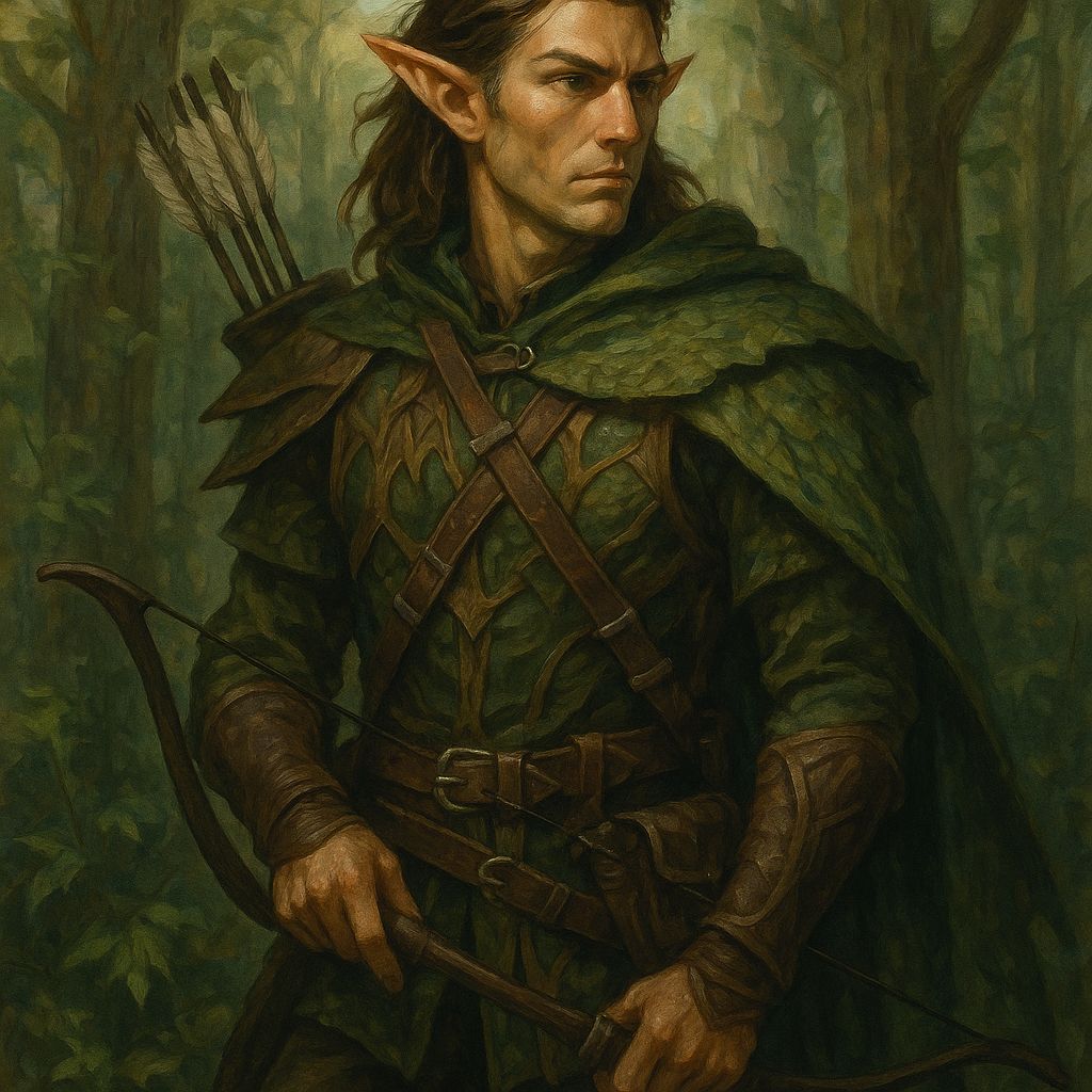 Wood Elf Male Ranger Fantasy Character