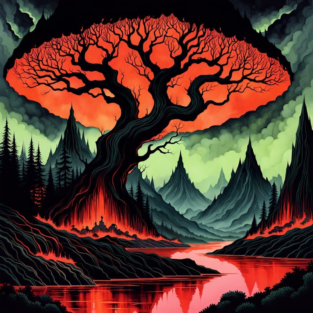 Twisted Trees of the Dark Forest Glow with Phosphorescent Mo...