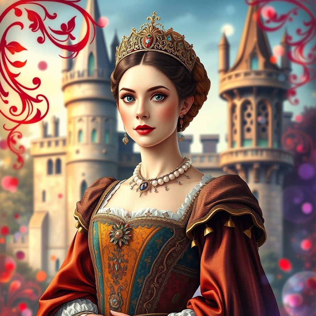 Anne Boleyn in Ornate Renaissance Attire