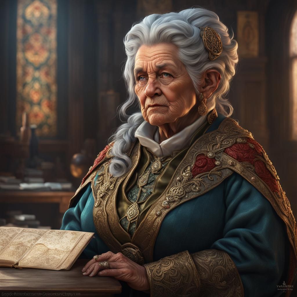 Dwarf Headmistress: Hyperdetailed Matte Photography Portrait