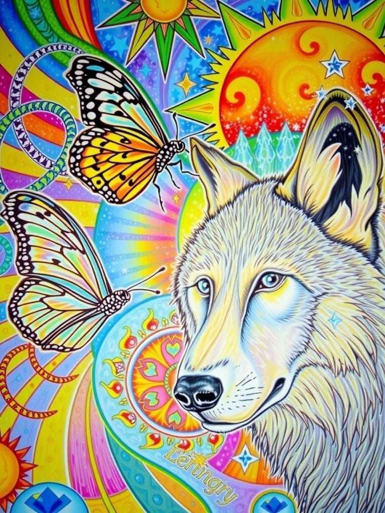 Celestial Butterfly Dances Amidst Tambourine Portal's Energe...