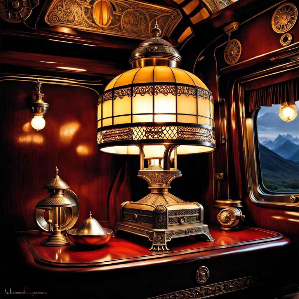 Art Deco Orient Express Lamp