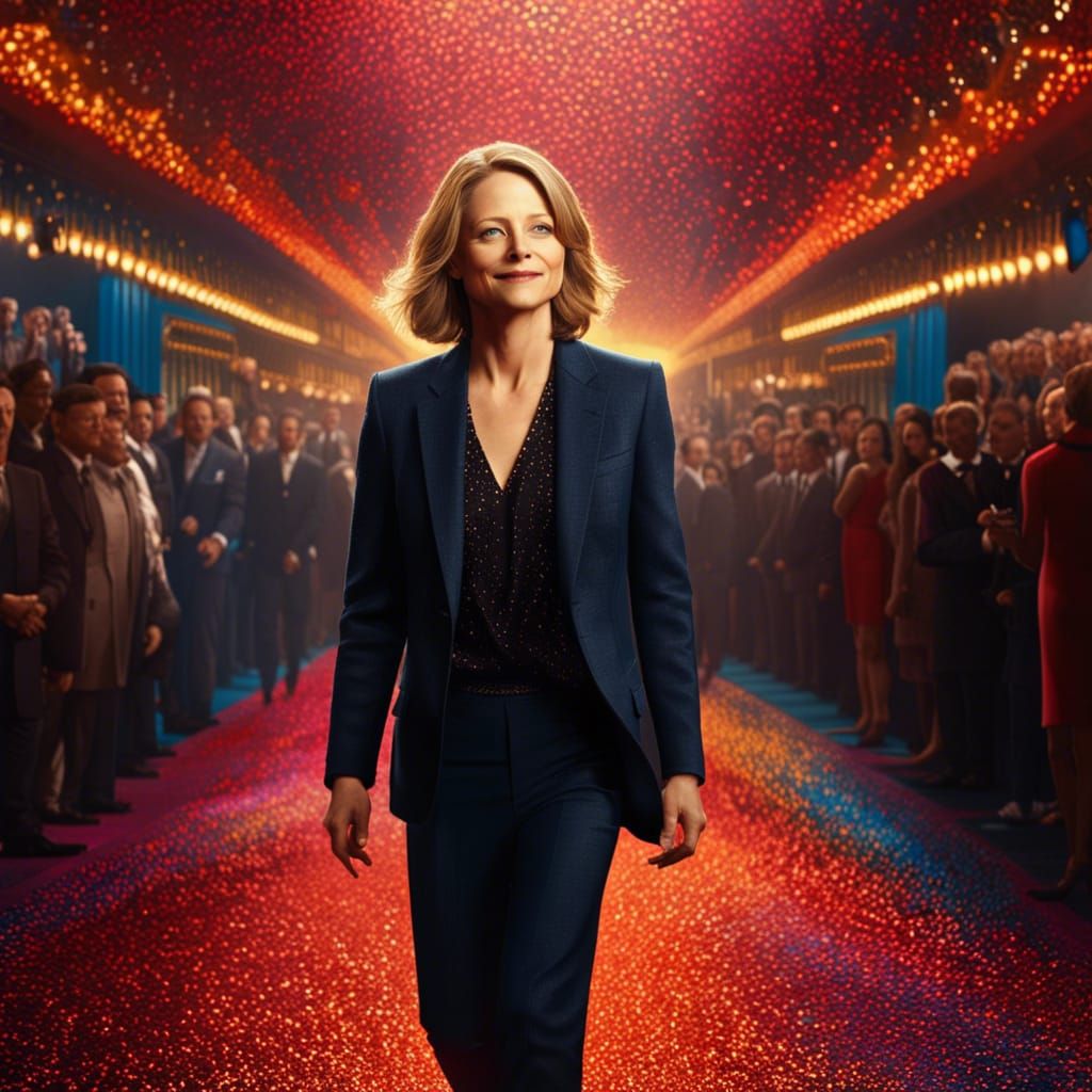 Celebrity on Red Carpet: Hyperrealistic Splash Art