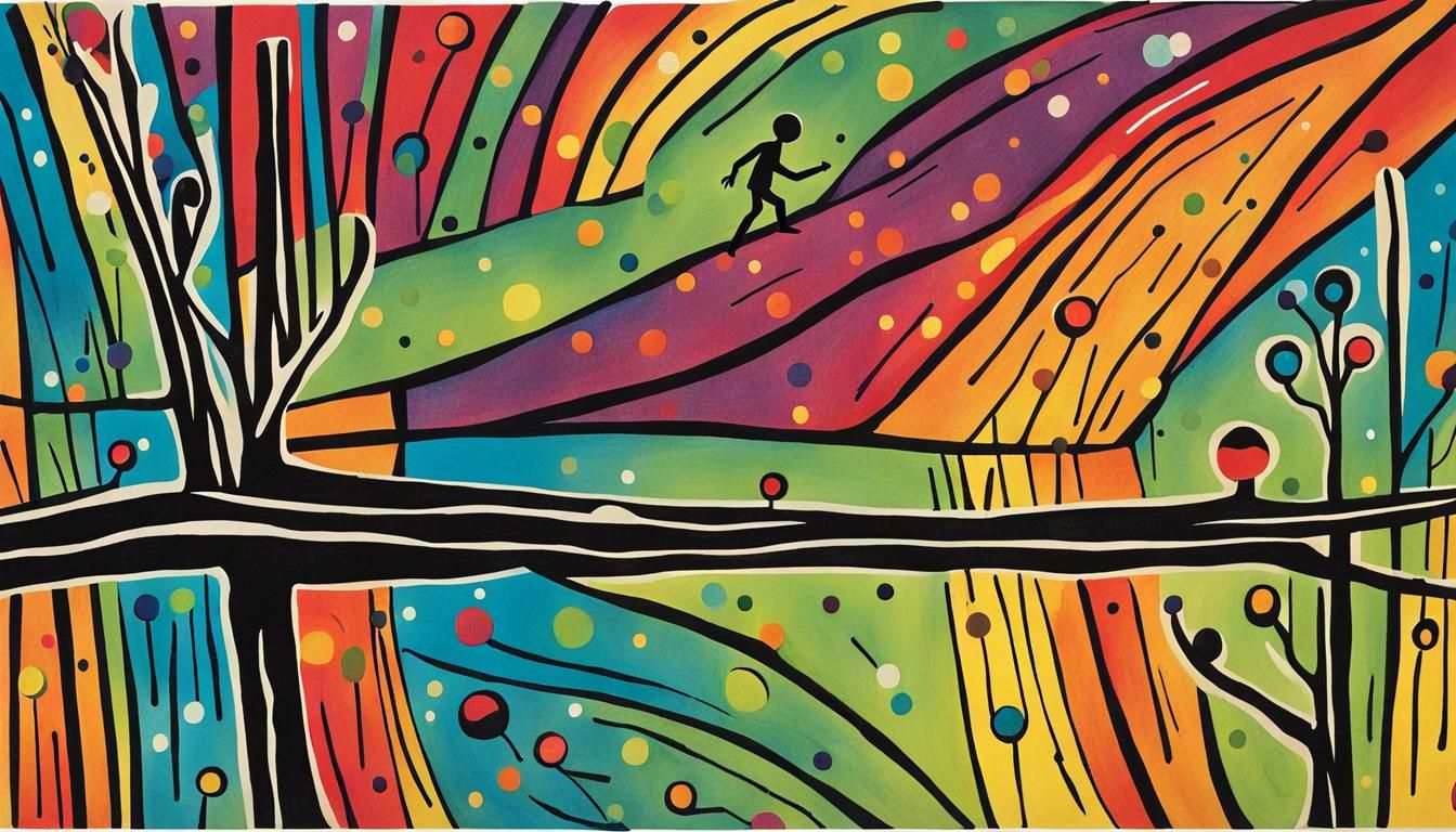 Whimsical Asemic Poster: Helping Hand