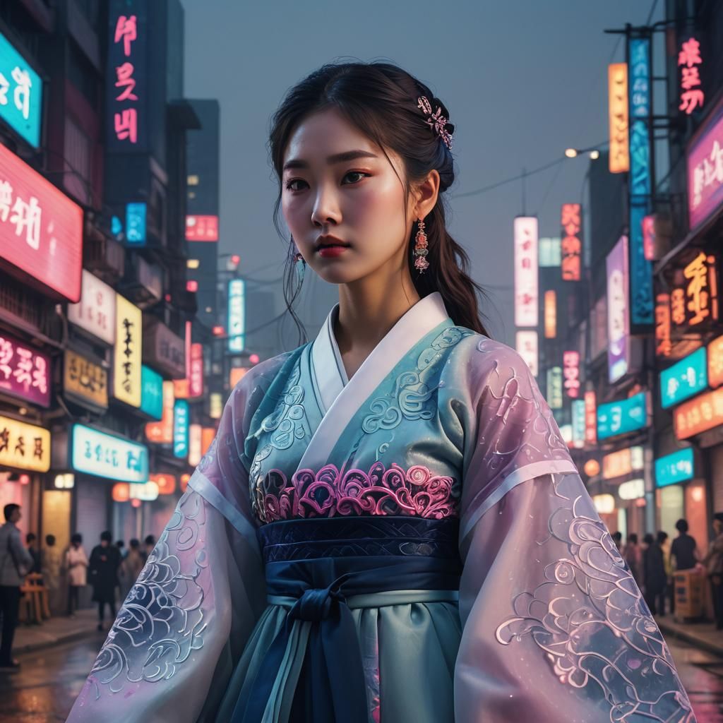 Neon Seoul: K-Drama Inspired Digital Matte Painting