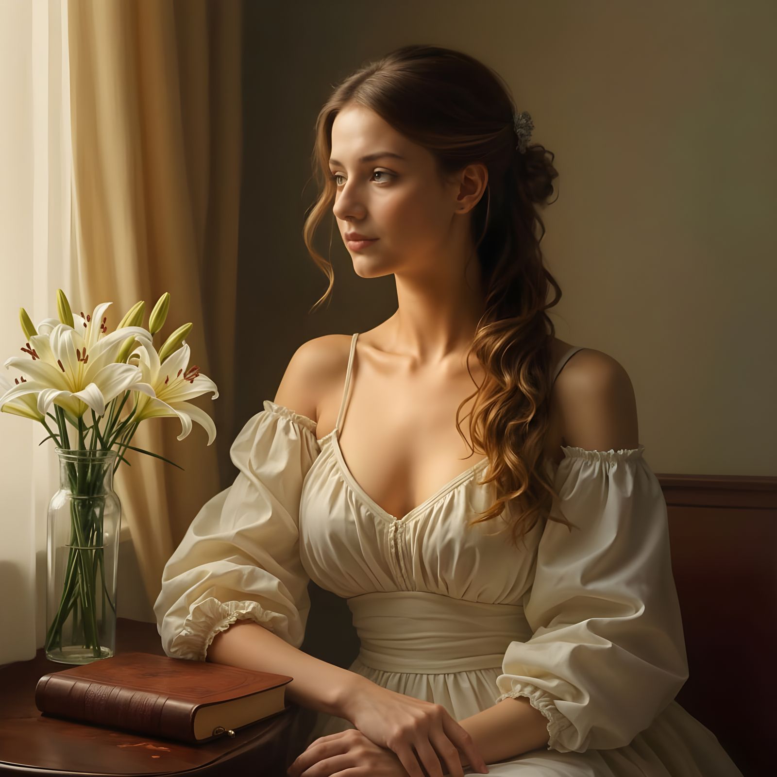 Elegant Portrait in Golden Hour Light