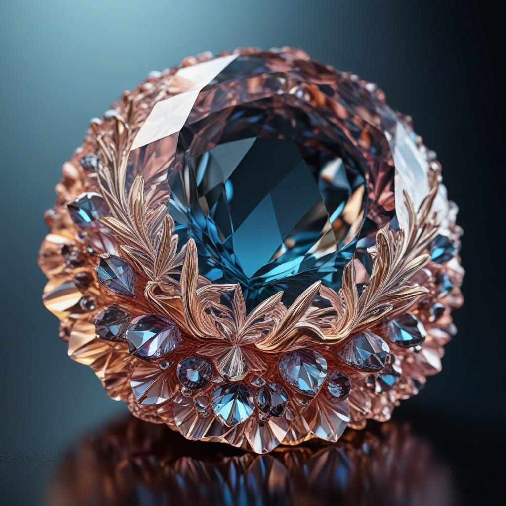 Embossed Crystal Seal in Macro Photography