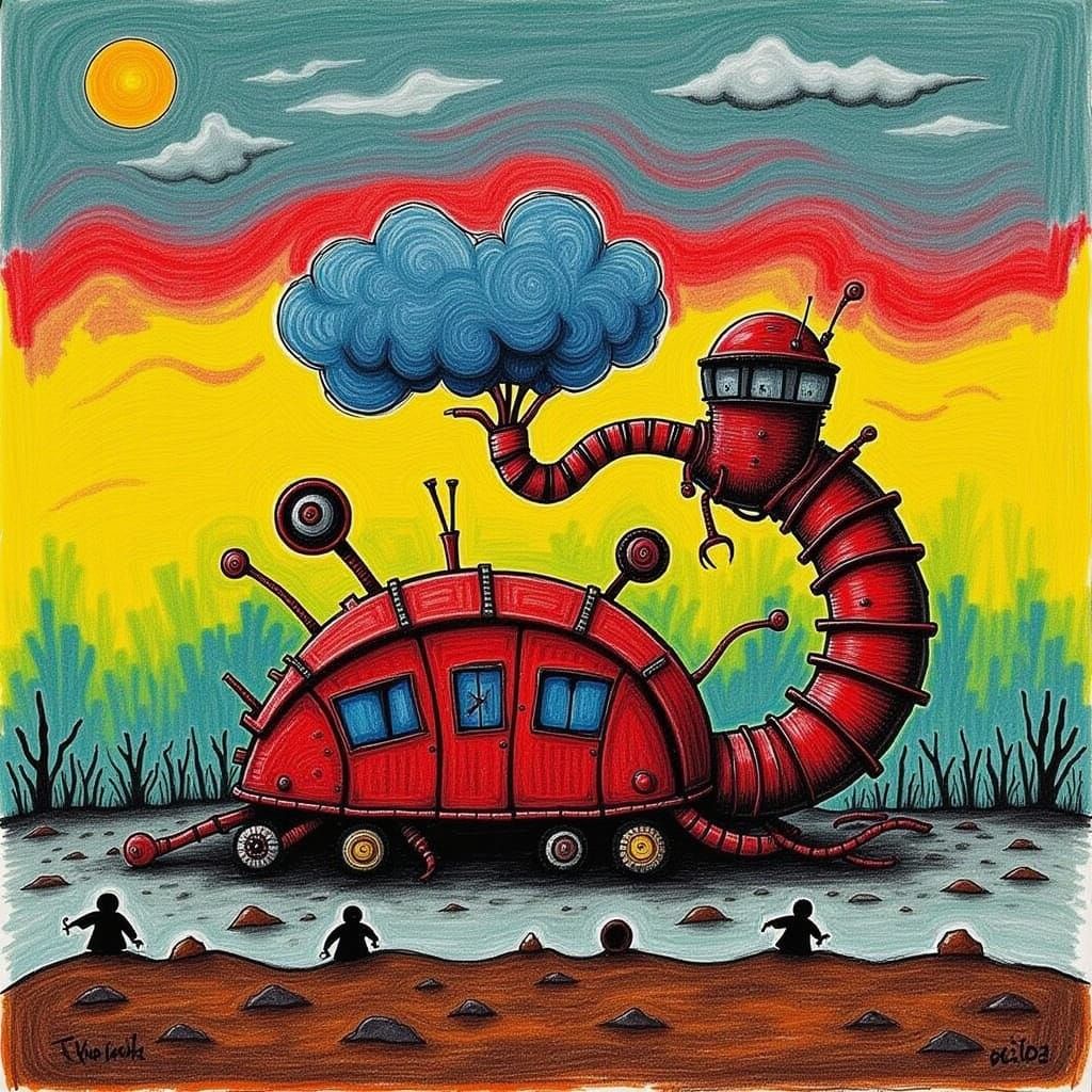 Ethereal Landscape in a Cyberpunk Aesthetic