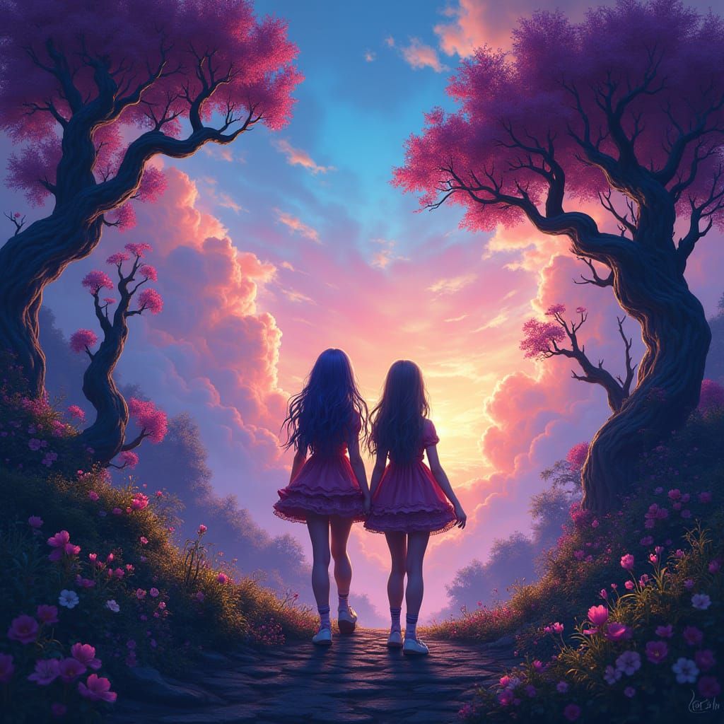 Fantastical Friends in Vibrant Fantasy Realm