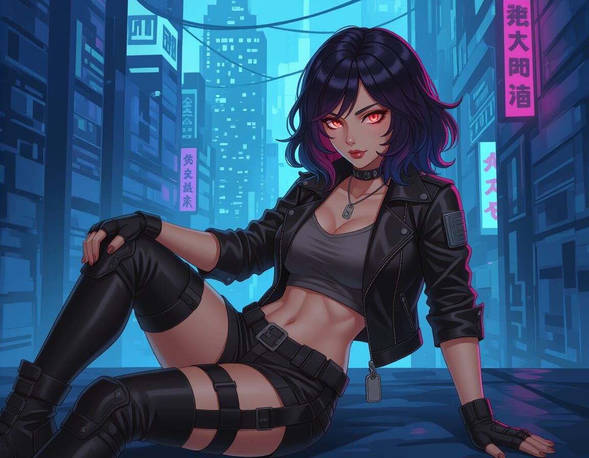 Sci-Fi Fantasy Woman in Studio Trigger Anime Style