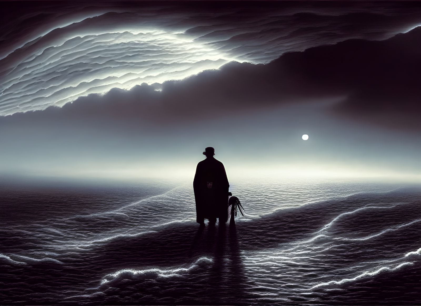 Surreal World Walker on Metal Arch