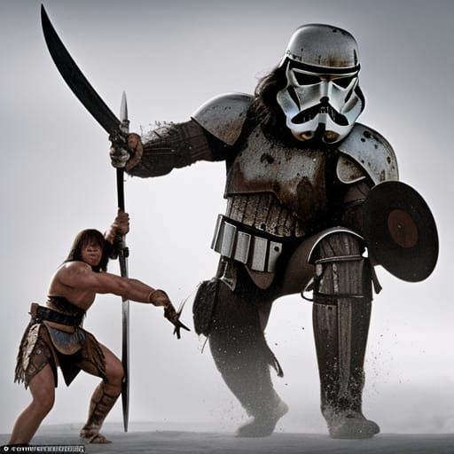 Conan the Barbarian vs Stormtrooper: Epic Battle