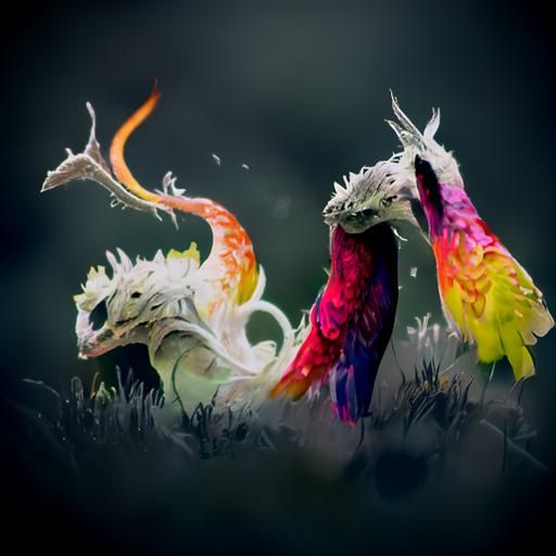 Colorful Dragons in Watercolor Storybook Style