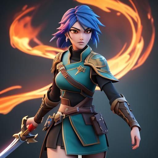 Fire Emblem Hero Surrounded by Flames