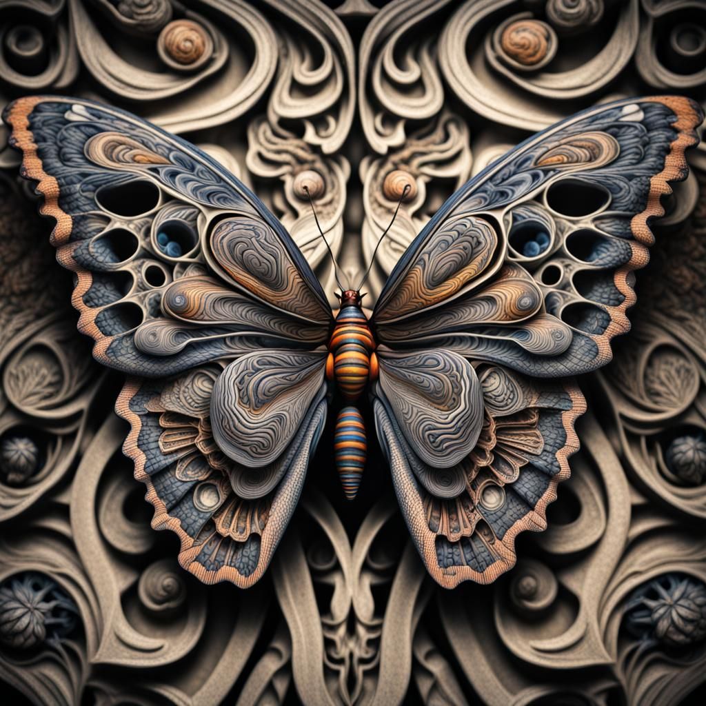 Hyperrealistic Optical Illusion Butterfly in High Definition