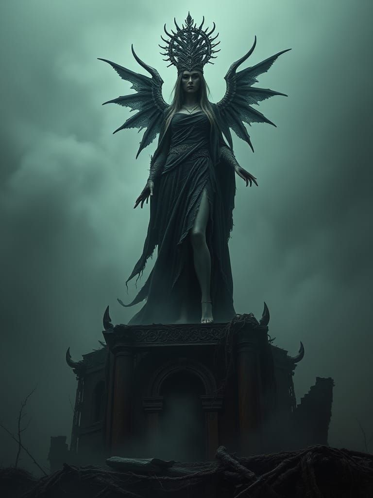 Goddess of Midgard in Surrealist Style