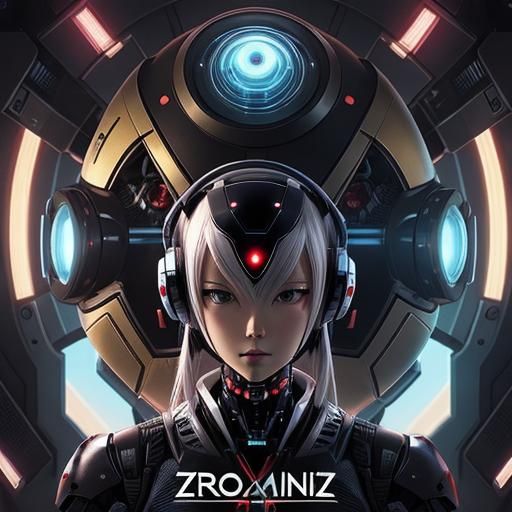 Pensive Robot in Anime Style