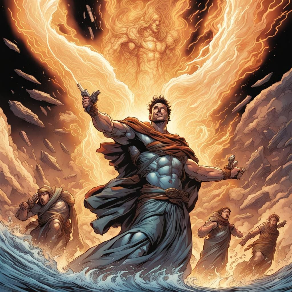 Gods in Epic Battle: Comic Book Art