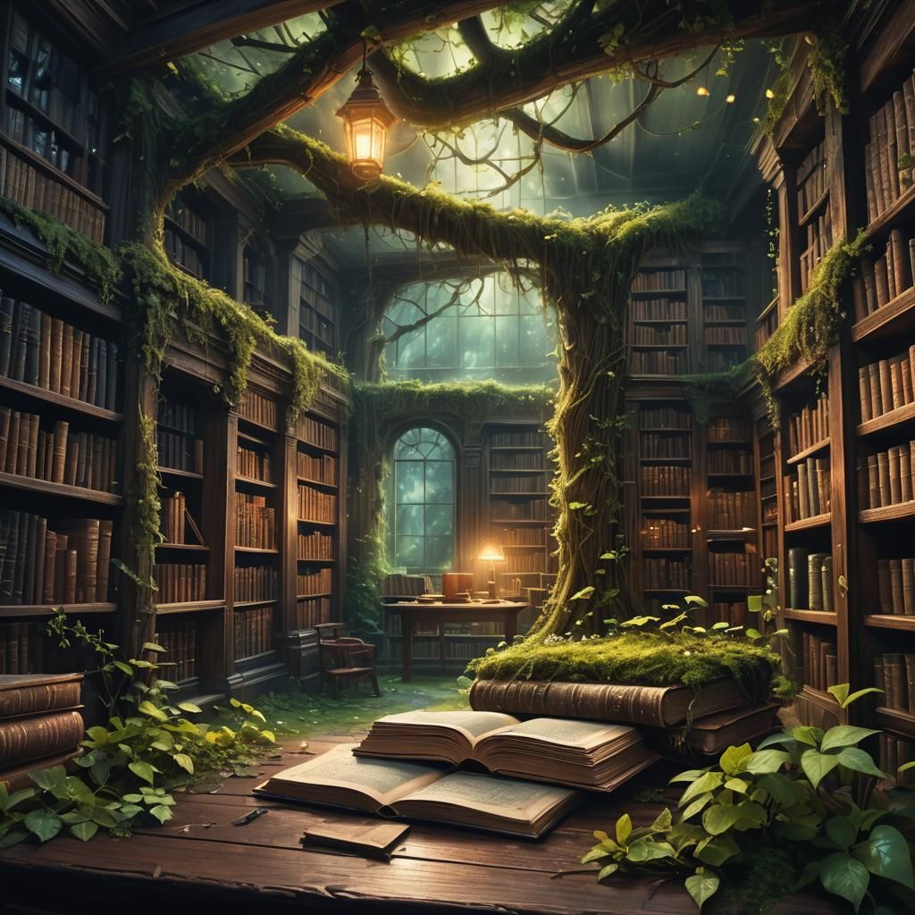A surreal, hyper-realistic digital artwork of an ancient, ov...