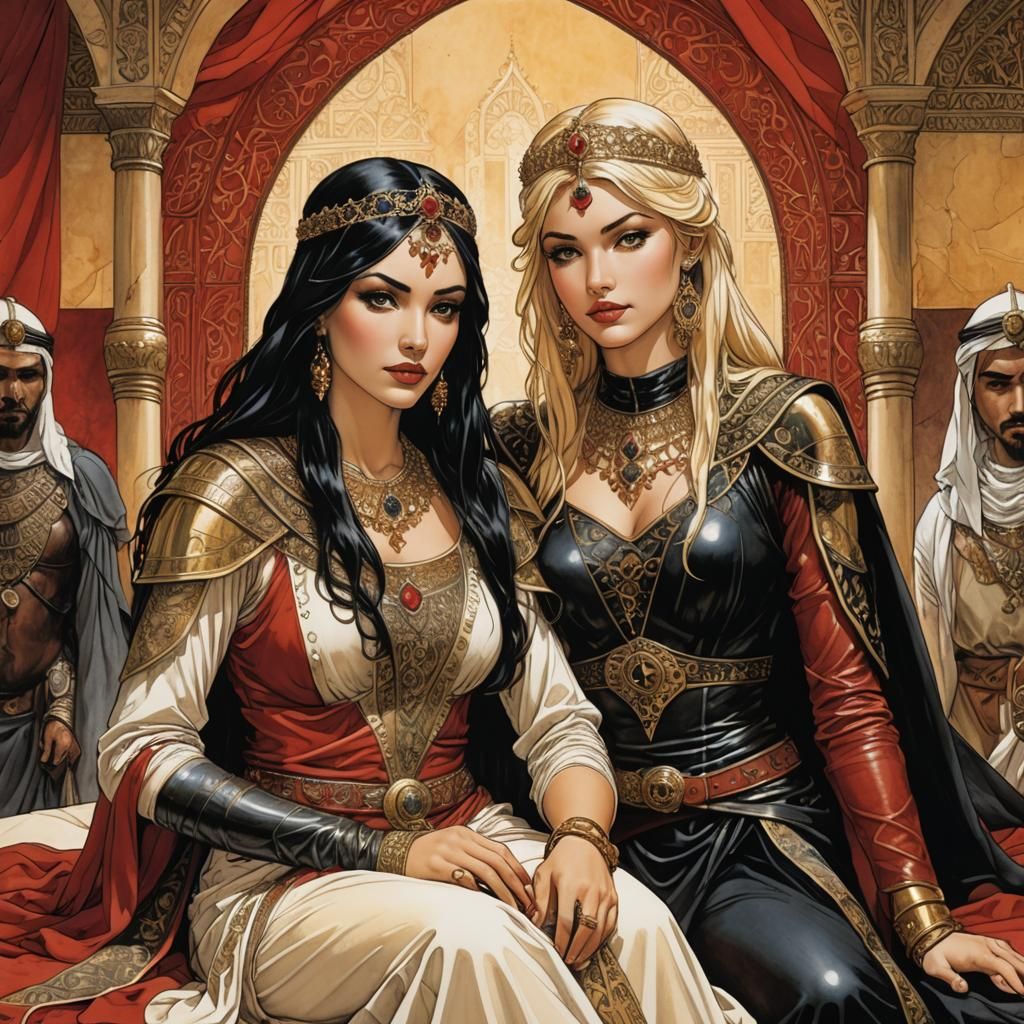 Arabian Princesses in the Style of Milo Manara