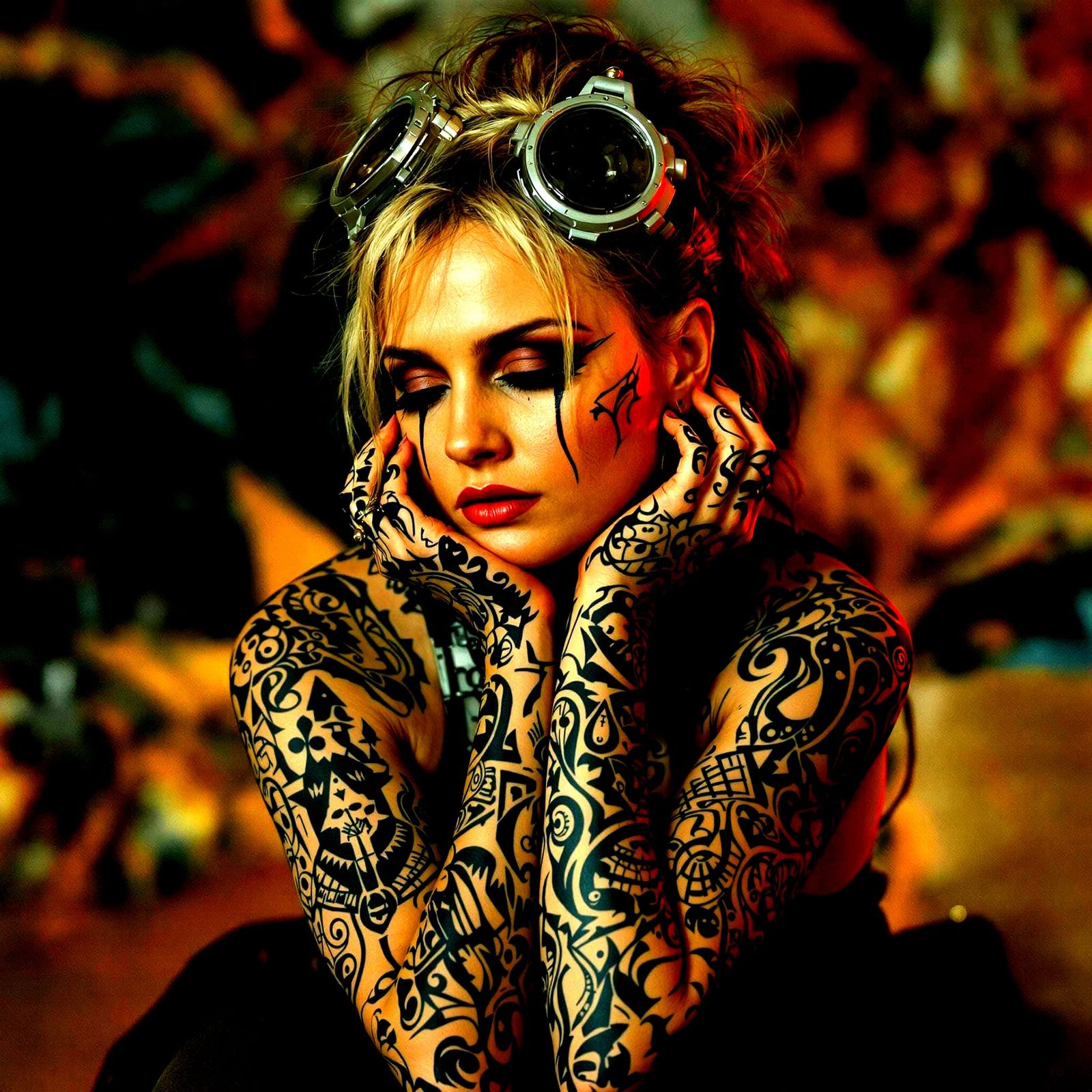 Fashionable Maori Woman: Post-Apocalyptic Portrait