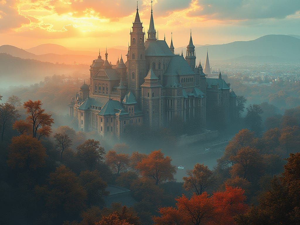 Plovdiv, Bulgaria Concept Art with Dynamic Lighting